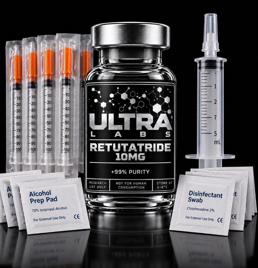 Retutatride 10 mg + 10 x Insulinspritzen + bakteriostatisches Wasser 10ml + Desinfektionstücher